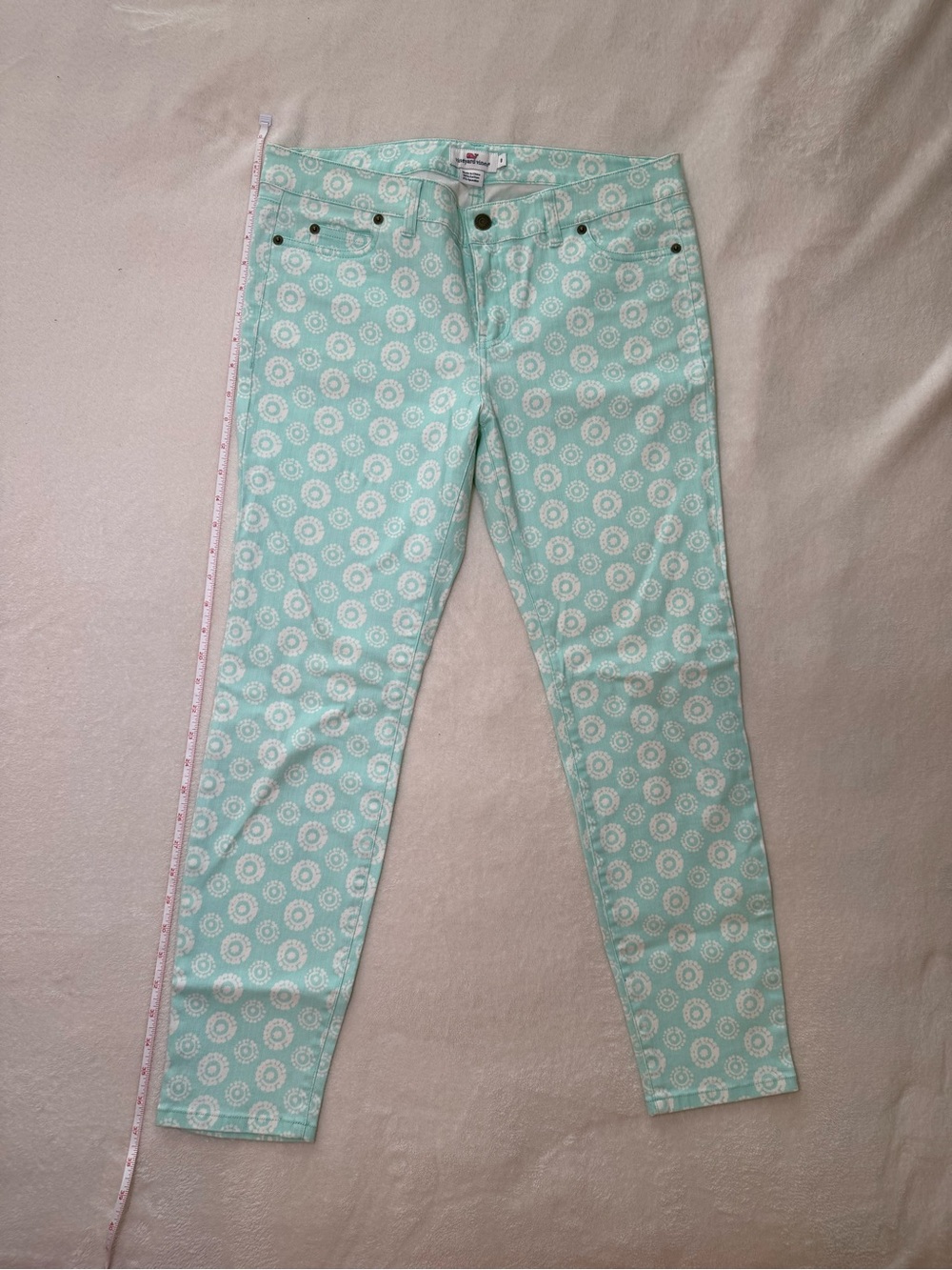 Vineyard Vines Aqua Patterned Pants - Size: 8 - Picture 3 of 10